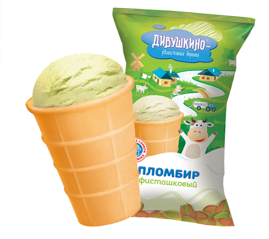 

Мороженое пломбир Дивушкино фисташковый 100 г