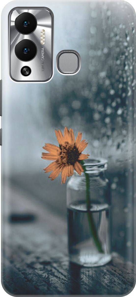 

Чехол на Infinix Hot 12 Play NFC "Осенняя меланхолия", Желтый;серый, 14662