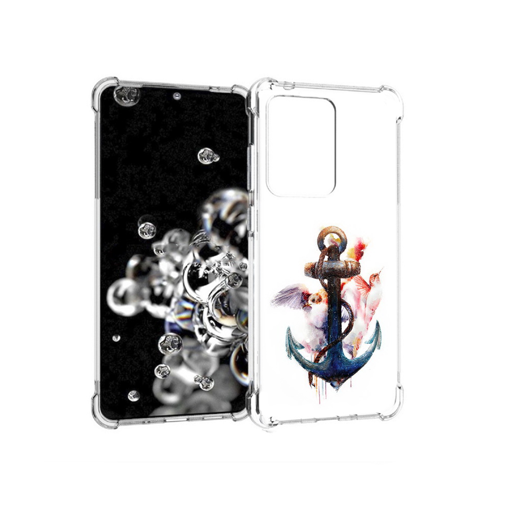 

Чехол MyPads Tocco для Samsung Galaxy S20 Ultra якорь с птицами (PT144384.494.703), Прозрачный, Tocco
