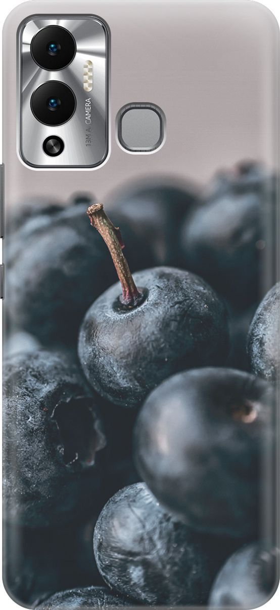 

Силиконовый чехол на Infinix Hot 12 Play NFC "Голубика", Розовый;черный, 14666