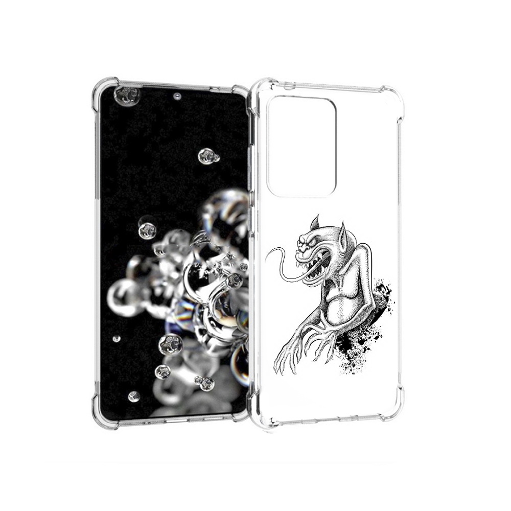 

Чехол MyPads Tocco для Samsung Galaxy S20 Ultra чорт (PT144384.494.692), Прозрачный, Tocco
