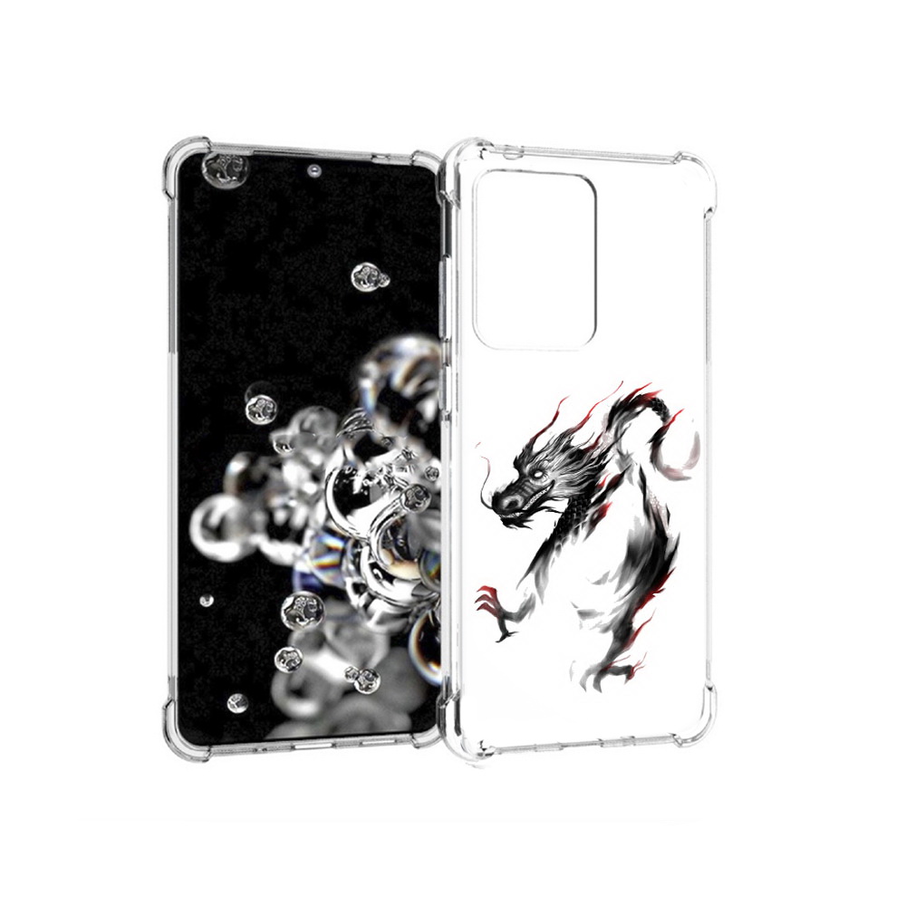 

Чехол MyPads Tocco для Samsung Galaxy S20 Ultra черный дракон (PT144384.494.690), Прозрачный, Tocco