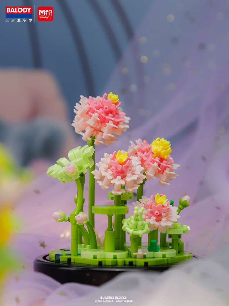 Конструктор 3D из миниблоков Balody Цветы в колбе, 520 деталей - BA16344