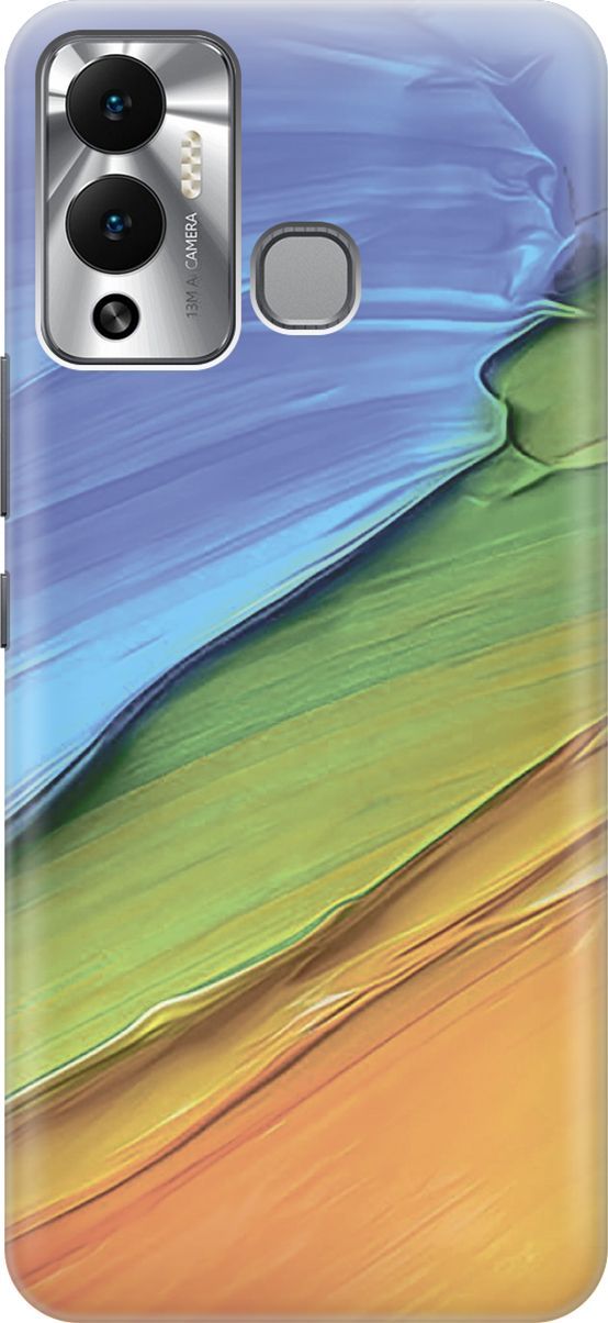 

Чехол на Infinix Hot 12 Play NFC "Желто-синие ткани", Голубой;оранжевый, 14667