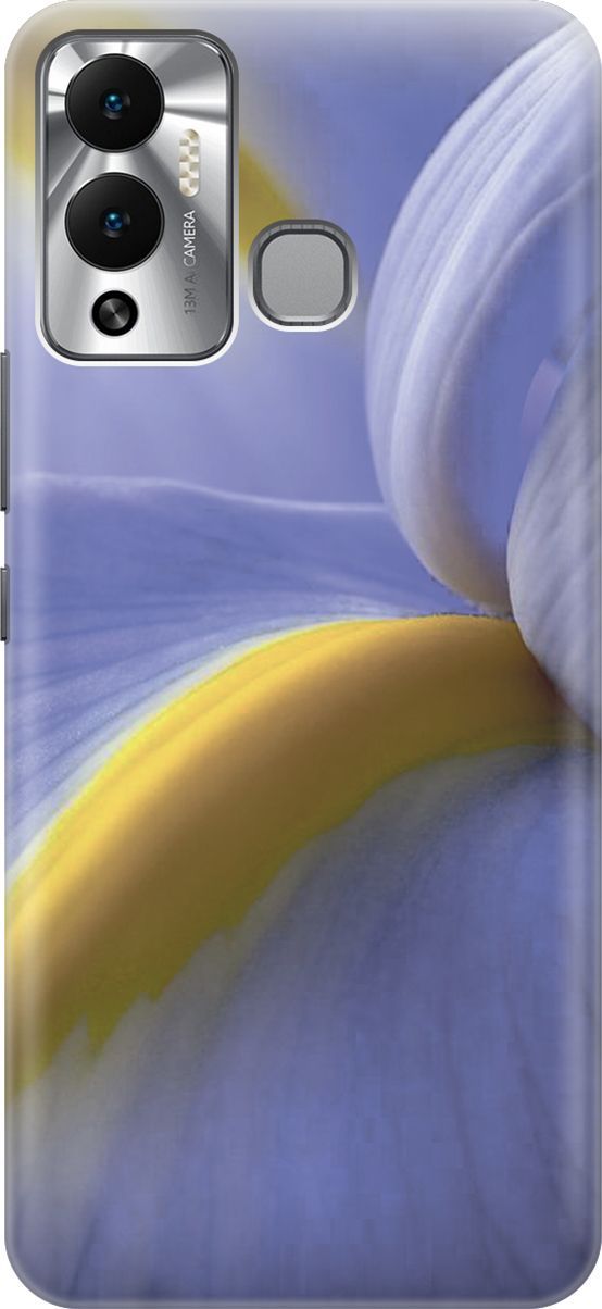 

Чехол на Infinix Hot 12 Play NFC "Синяя калла", Желтый;фиолетовый, 14662