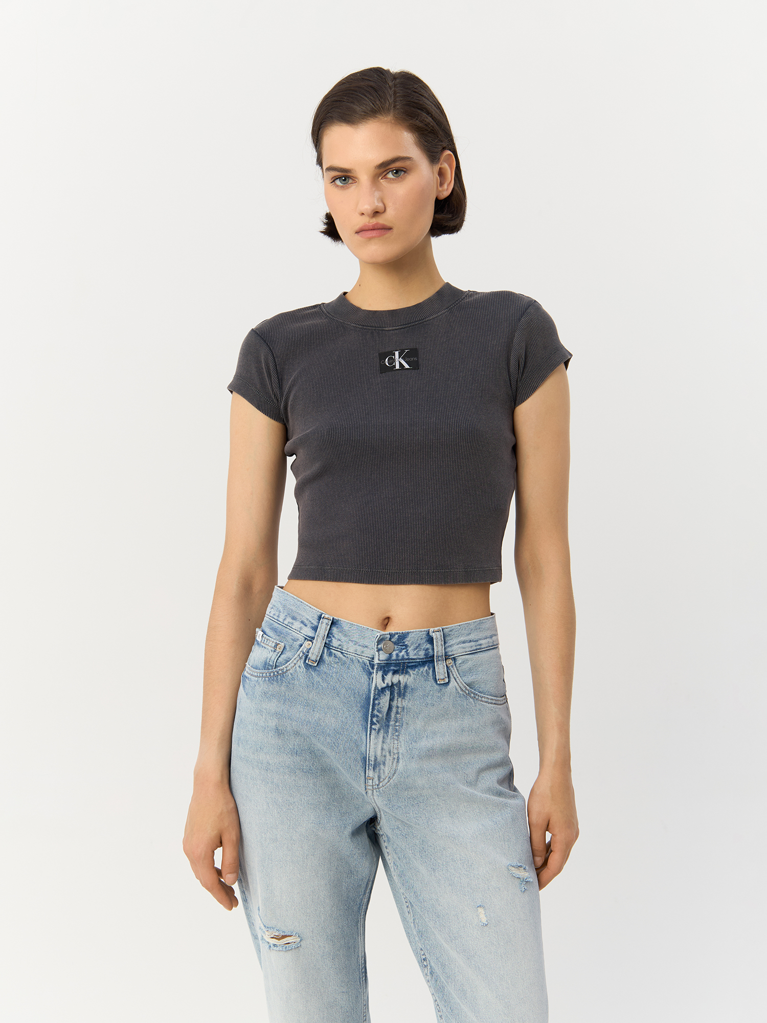 

Топ женский Calvin Klein Jeans J20J223976 серый M, J20J223976