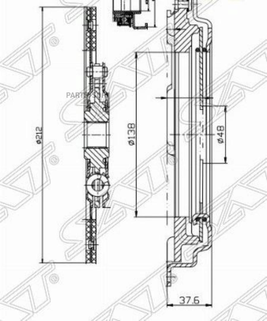 

SAT Комплект сцепления HONDA CIVIC EG/EF/EJ/EK/ES/EU 87-05/HR-V 98-05 1,4/1,6