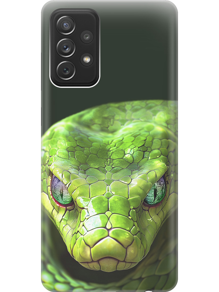 

Силиконовый чехол на Samsung Galaxy A72 с принтом "Змея" прозрачный, Прозрачный;черный;зеленый, 724990213