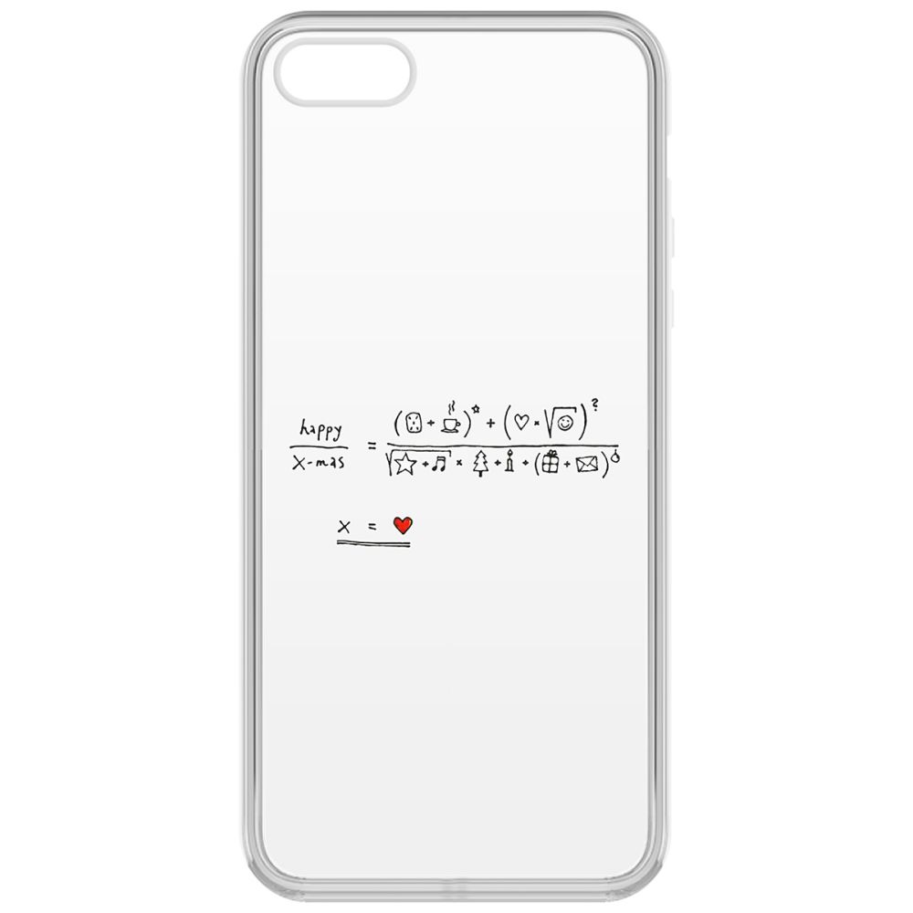 фото Чехол-накладка krutoff clear case праздничная формула для iphone 5/5s