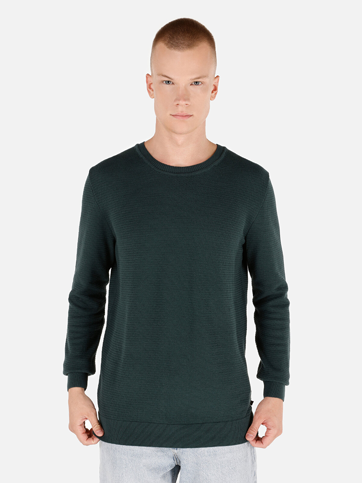 

Джемпер мужской Colin's CL1046786 зеленый XL, CL1046786