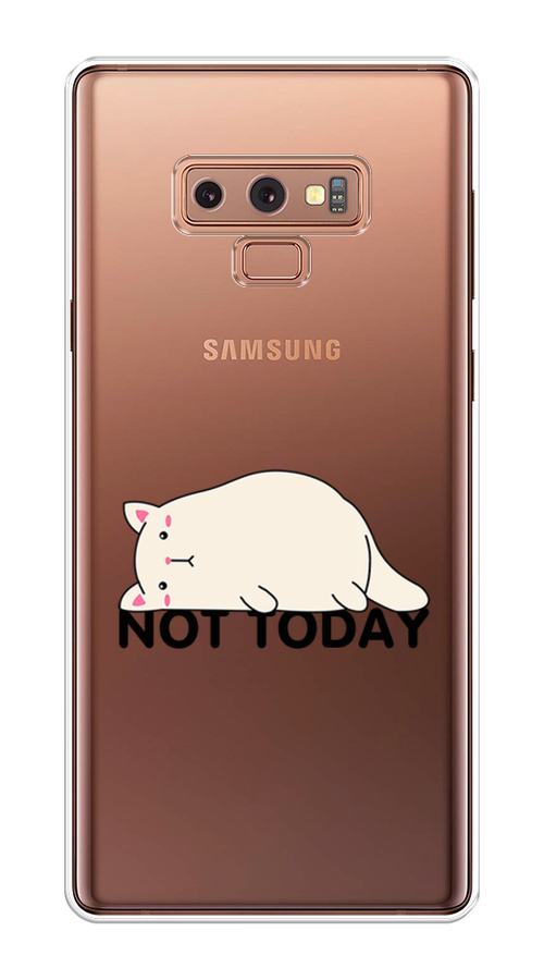 

Чехол на Samsung Galaxy Note 9 "Cat not today", Белый;розовый;черный, 26350-1