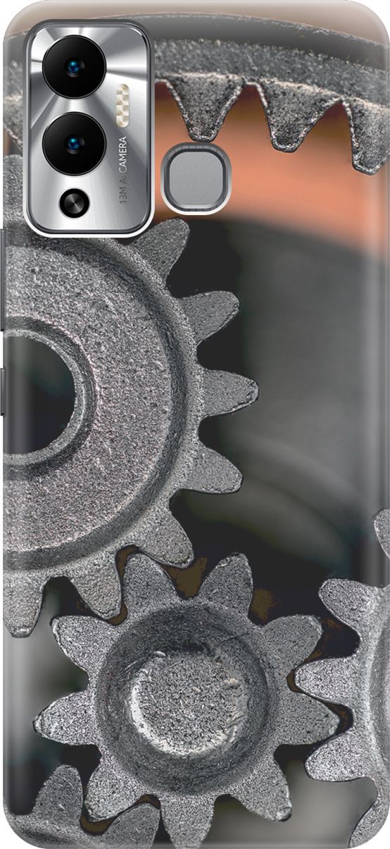 

Силиконовый чехол на Infinix Hot 12 Play NFC "Шестеренки", Оранжевый;серый, 14664
