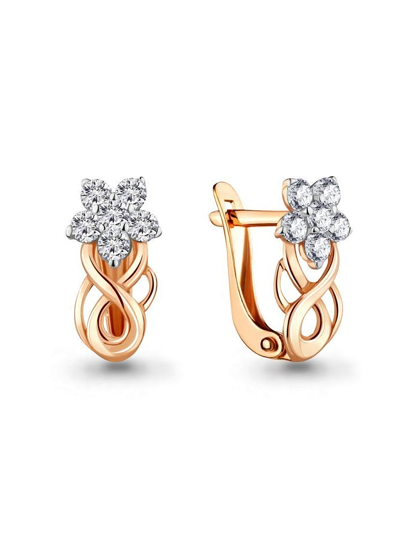 

Серьги из золота TEO MAORI 845368А.1, фианит, 845368А.1