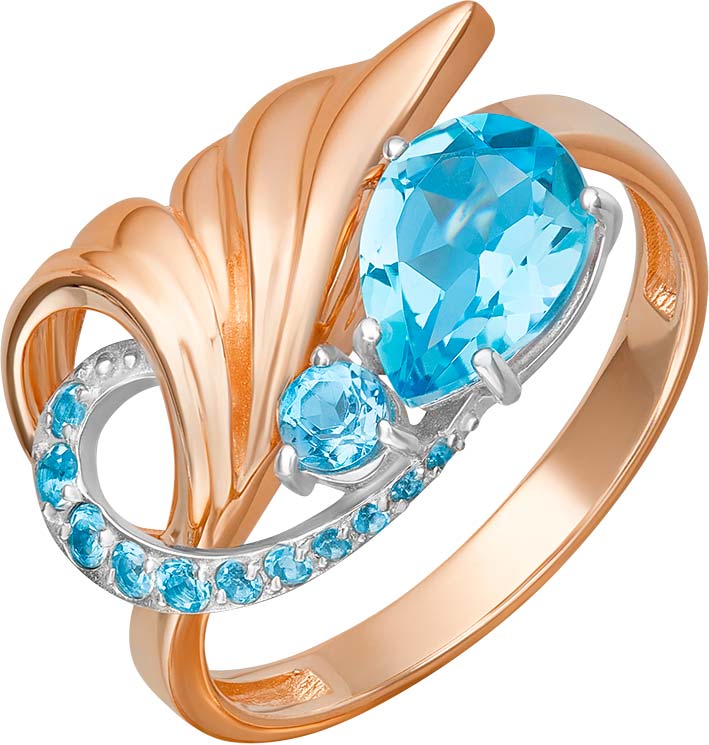 

Кольцо из золота р. 17,5 PLATINA jewelry 01-5706-00-201-1111, топаз, 01-5706-00-201-1111