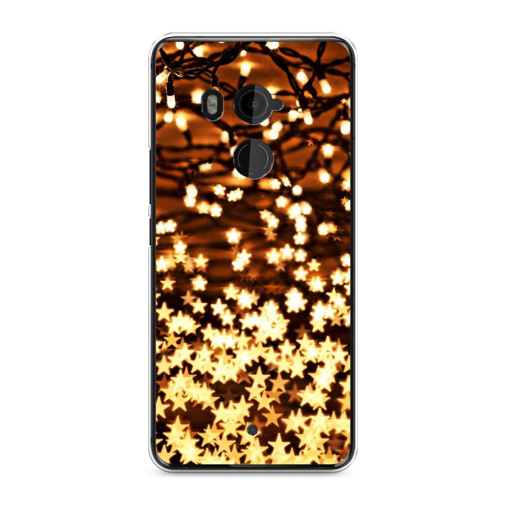 

Чехол на HTC U11 Plus "Новогодняя гирлянда", Золотистый, 102150-5