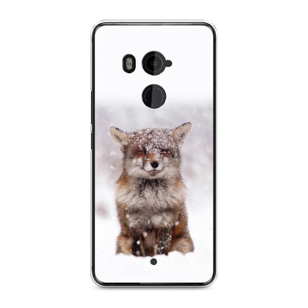 

Чехол на HTC U11 Plus "Зимняя лиса", Белый;серый;коричневый, 102150-1