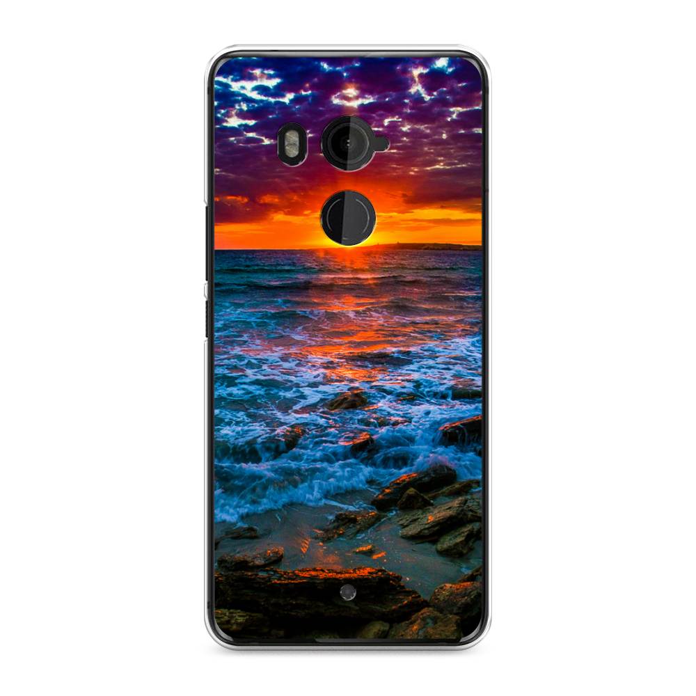 

Чехол на HTC U11 Plus "Закат 1", Оранжевый;синий, 102150-2
