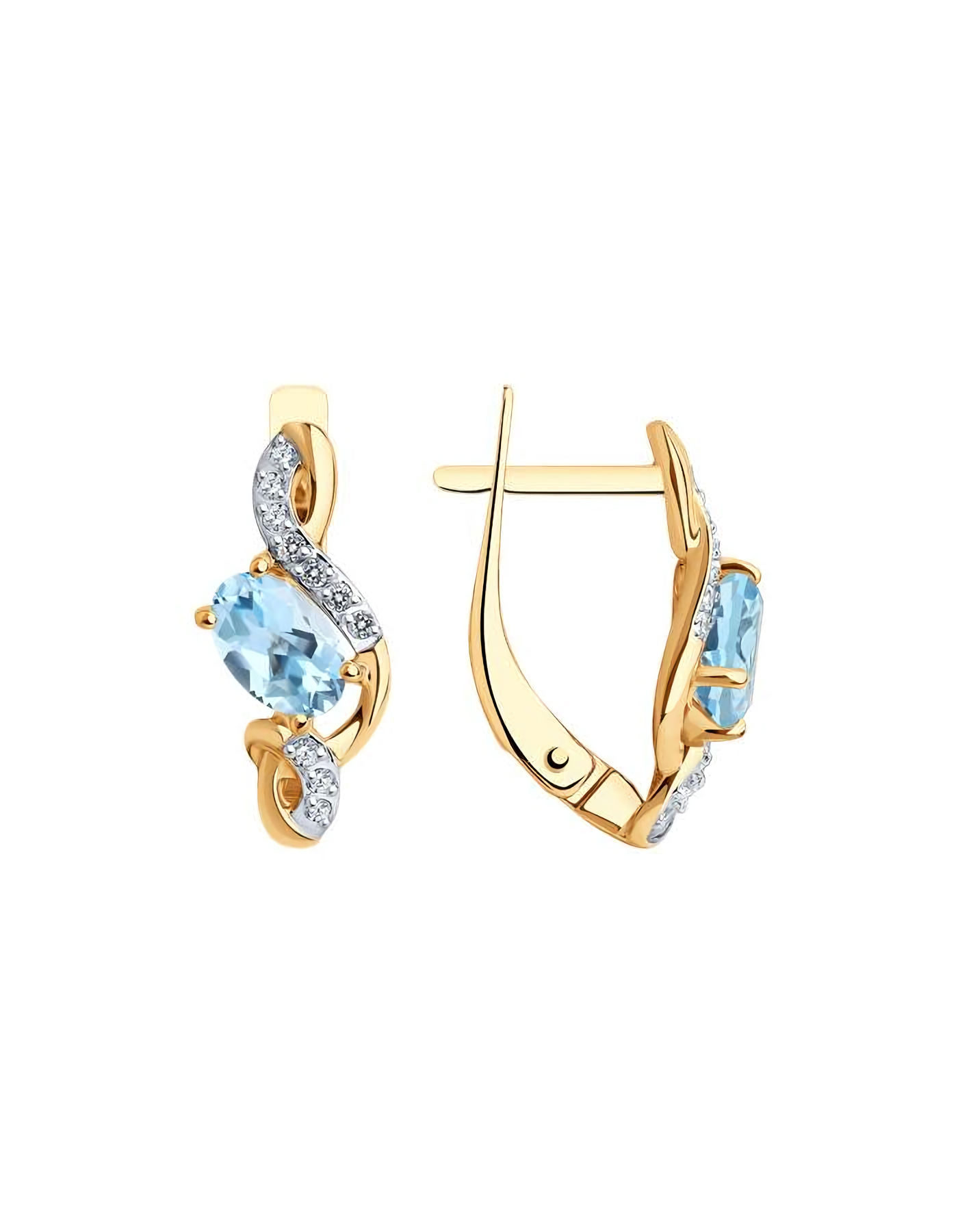 

Серьги из золота TEO MAORI 837728309, топаз, 837728309