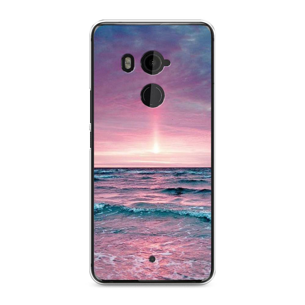 

Чехол на HTC U11 Plus "Восход 3", Розовый;голубой, 102150-2