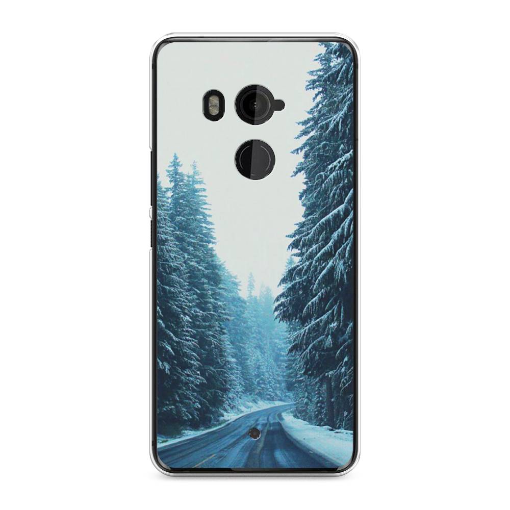 

Чехол на HTC U11 Plus "Зима 9", Бежевый;голубой;черный, 102150-2