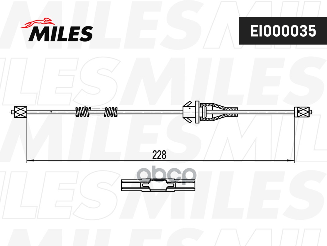 фото Трос ручного тормоза miles ei000035 ford focus ii miles арт. ei000035