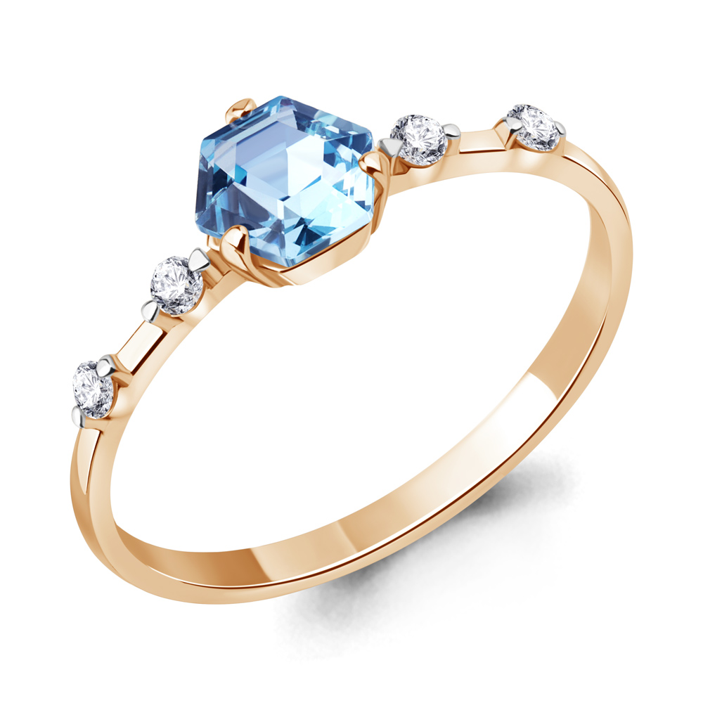 

Кольцо из серебра с фианитом Aquamarine Aquamarine 6779192А_925_з р. 17,5, 6779192А_925_з