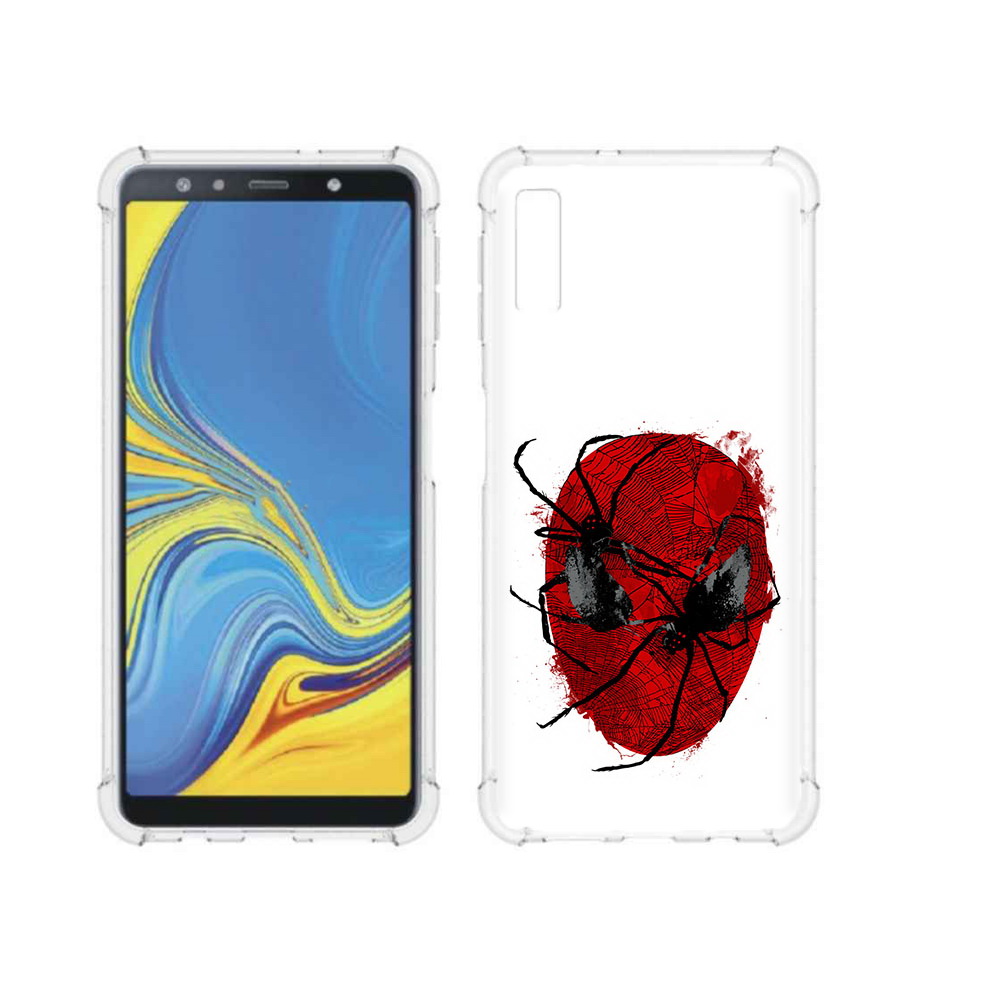 

Чехол MyPads Tocco для Samsung Galaxy A7 (2018) человек паук (PT95255.558.673), Прозрачный, Tocco