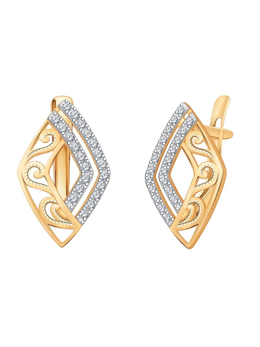 

Серьги из золота TEO MAORI 820720, фианит, 820720