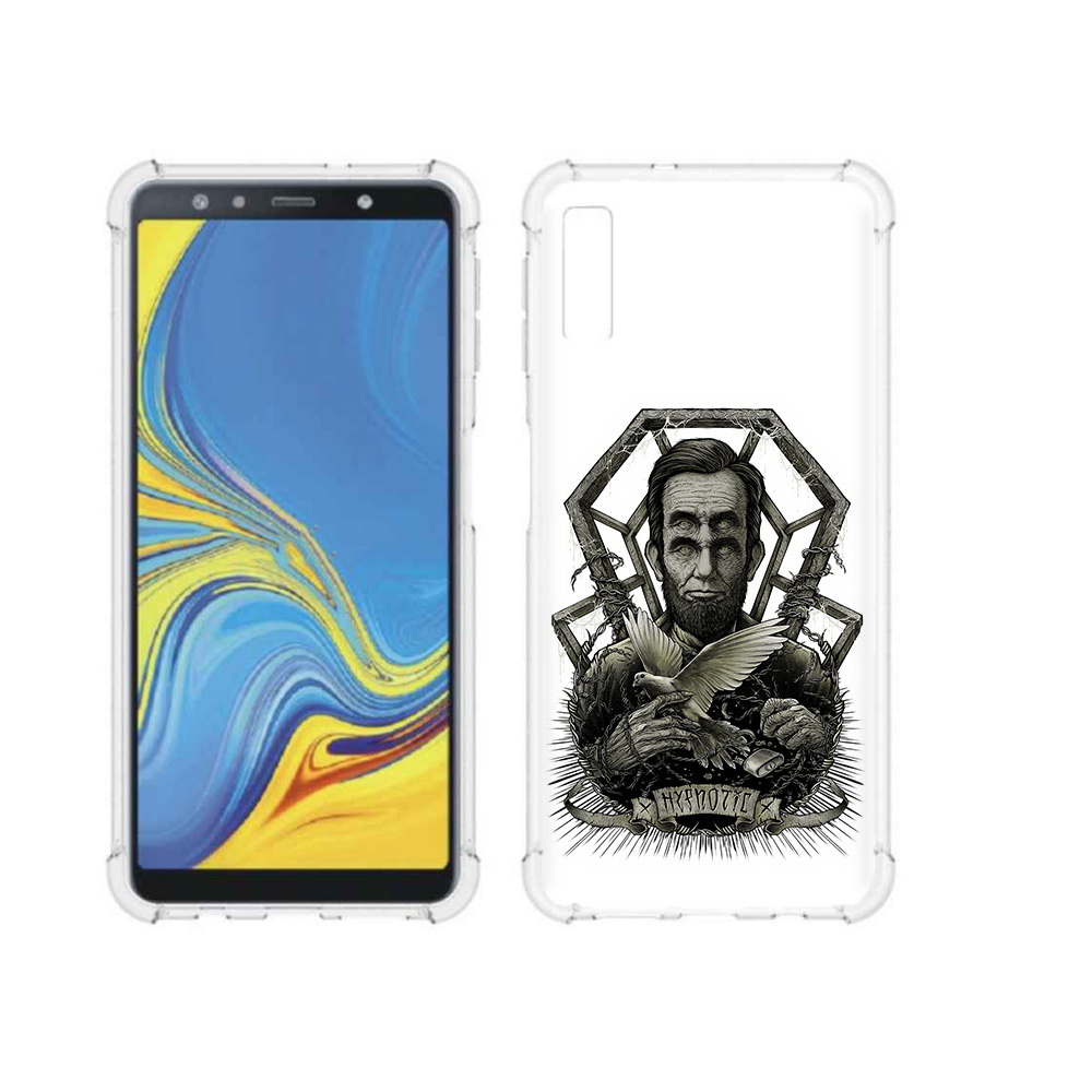 Чехол MyPads Tocco для Samsung Galaxy A7 (2018) франклин абстракция (PT95255.558.662)