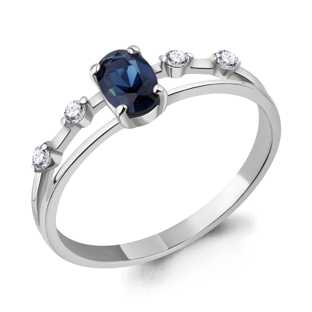 

Кольцо из серебра с фианитом Aquamarine Aquamarine 67785АБ_925_р р, 67785АБ_925_р