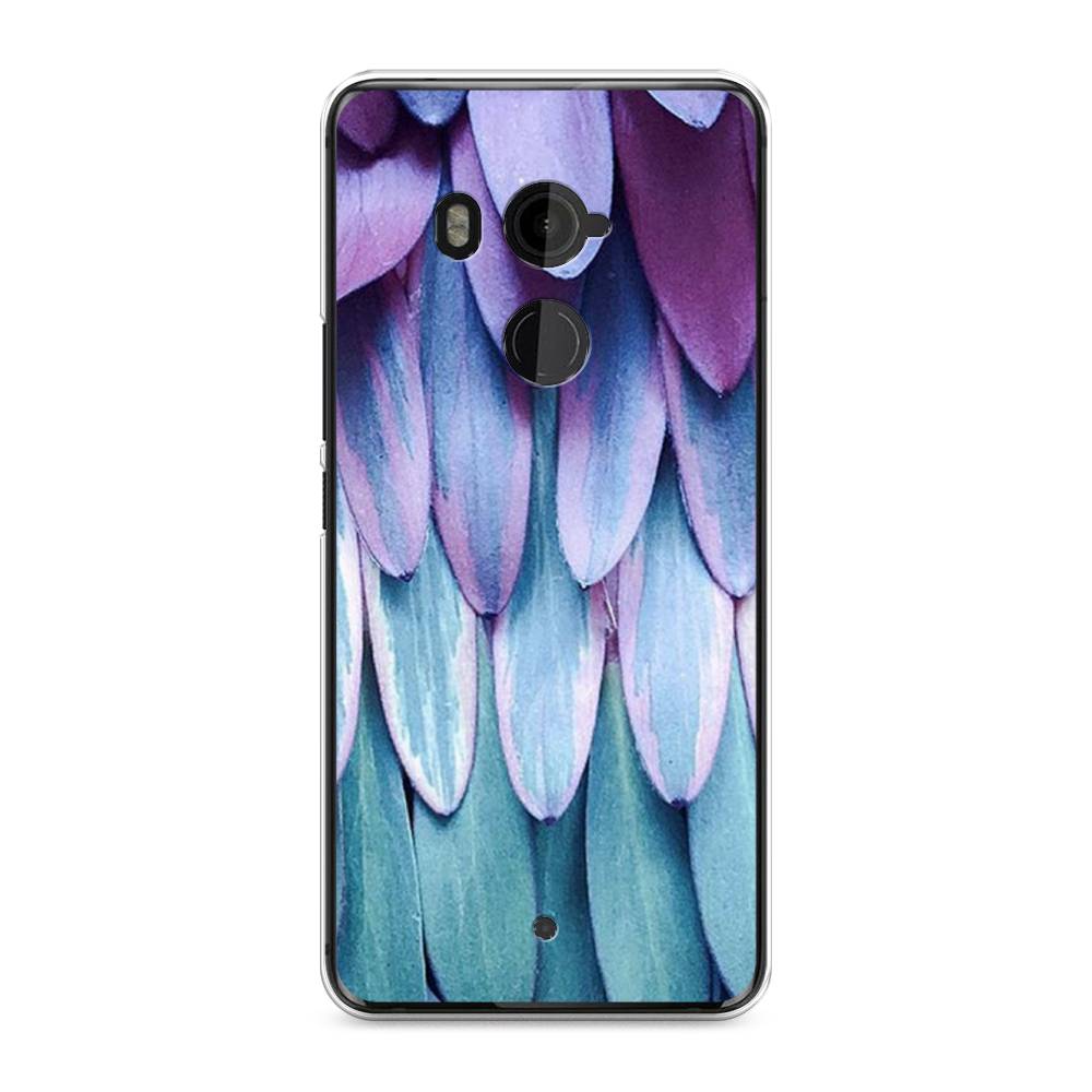 

Чехол на HTC U11 Plus "Синее перо", Фиолетовый;голубой, 102150-3