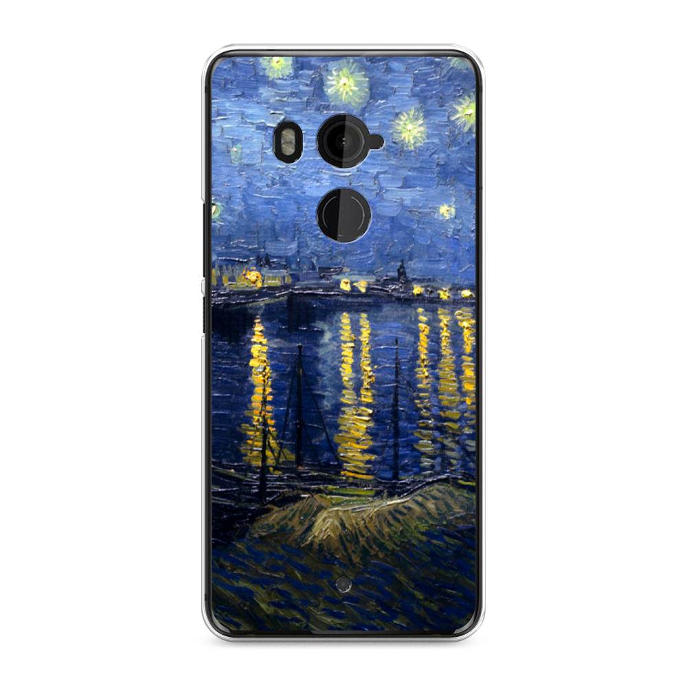 

Чехол на HTC U11 Plus "Звездная ночь над Роной", Синий;желтый, 102150-4
