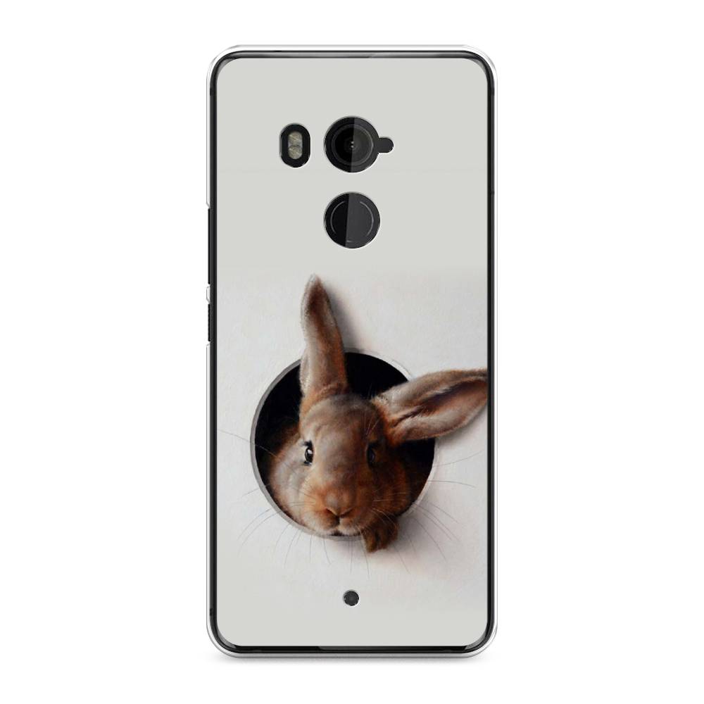 

Чехол на HTC U11 Plus "Любопытный кролик", Серый;коричневый, 102150-1