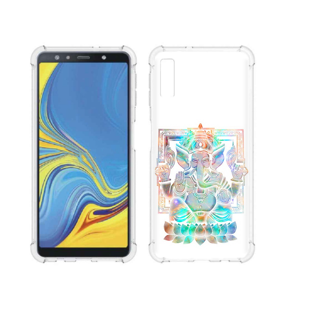 

Чехол MyPads Tocco для Samsung Galaxy A7 (2018) умный слон (PT95255.558.654), Прозрачный, Tocco