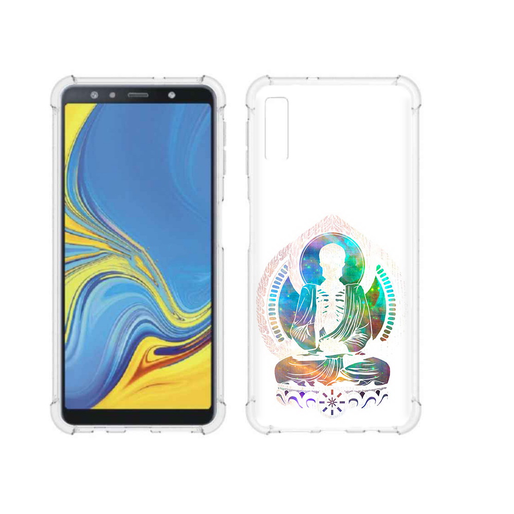 

Чехол MyPads Tocco для Samsung Galaxy A7 (2018) умный скелет (PT95255.558.653), Прозрачный, Tocco