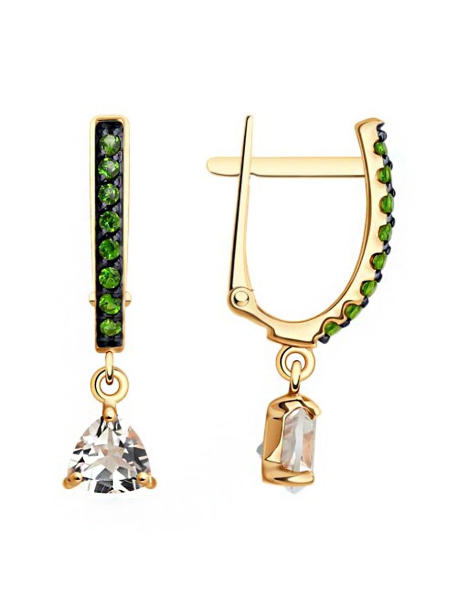 

Серьги из золота TEO MAORI 8728753, горный хрусталь, 8728753