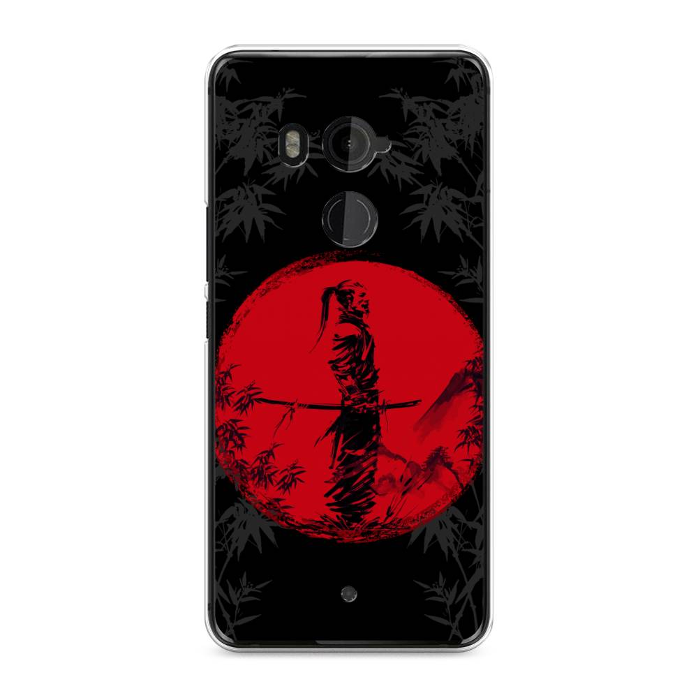 

Чехол на HTC U11 Plus "Самурай на красном фоне", Черный;красный;серый, 102150-4
