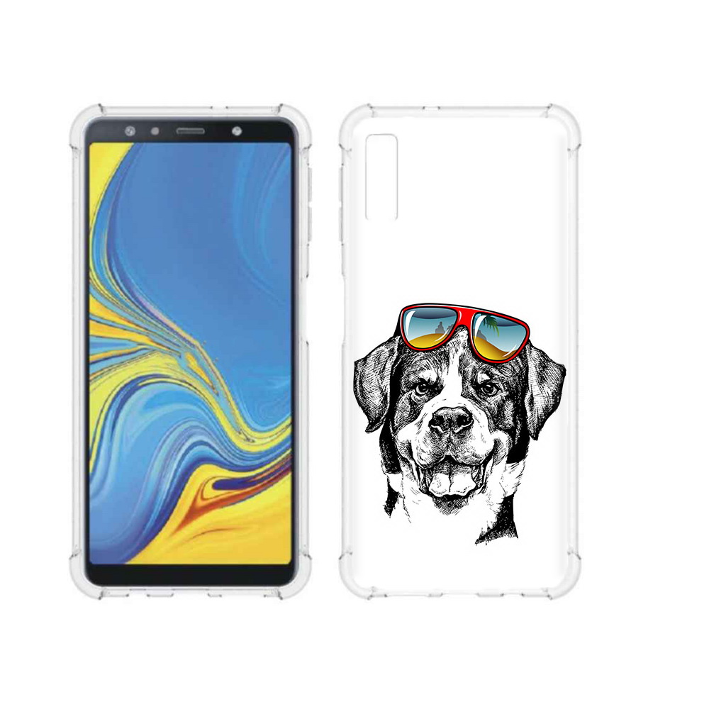 Чехол MyPads Tocco для Samsung Galaxy A7 (2018) счастливая собака (PT95255.558.631)