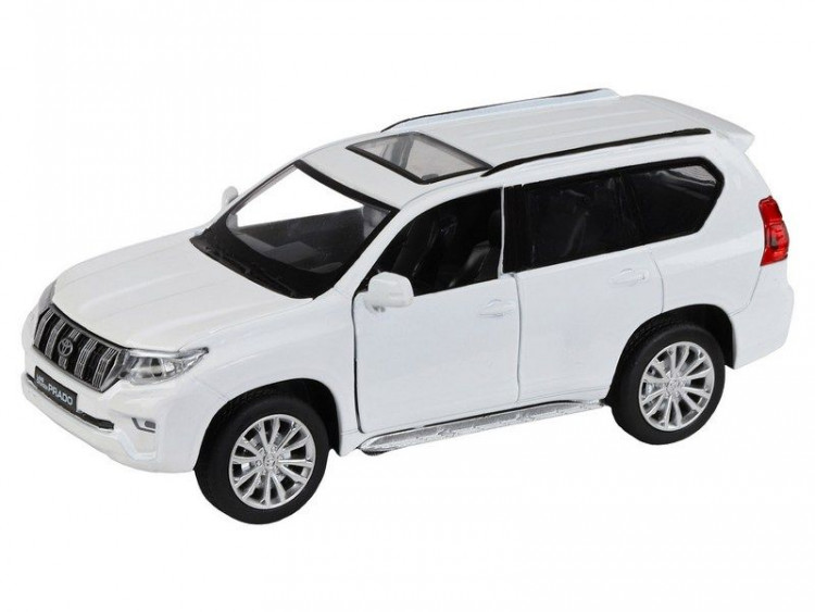 фото Машина автопанорама land cruiser prado, белый, 1/42, инерция, откр. двери, в/к jb1251023