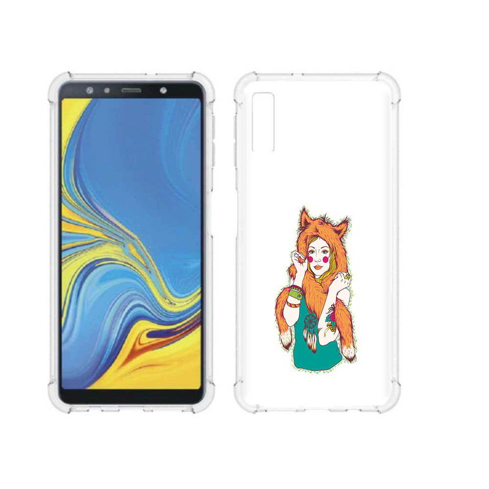 

Чехол MyPads Tocco для Samsung Galaxy A7 (2018) Девушка лиса (PT95255.558.62), Прозрачный, Tocco