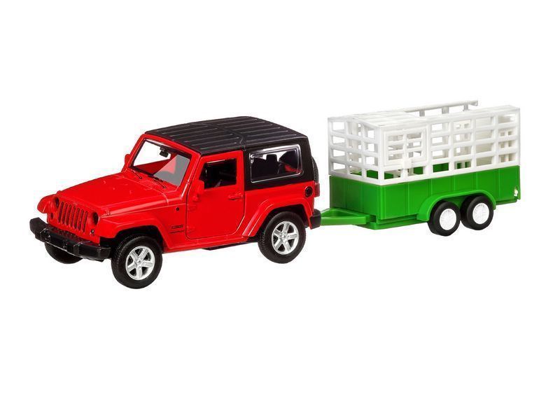 

Машина Автопанорама Jeep Wrangler c прицепом для перевозки животных, 1:43 инер. JB1251176