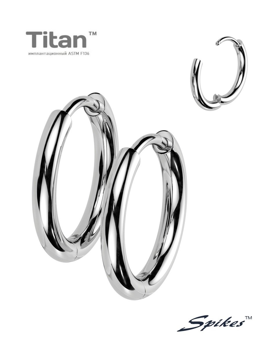 

Серьги конго из титана Spikes TERH01-10-ST, TERH01-10-ST