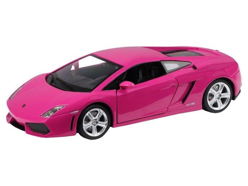 Машина Автопанорама Lamborghini Gallardo розовый 1/24 свет звук JB1251383 машинка металлическая автопанорама 1 24 lamborghini gallardo lp560 4 зеленый своб ход