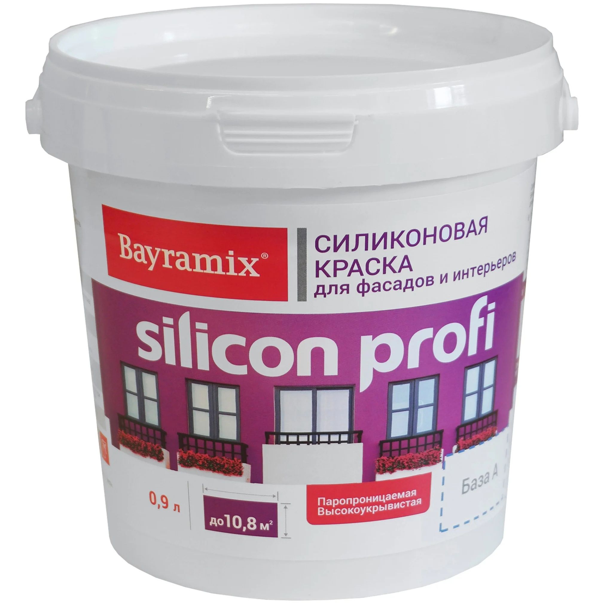 фото Краска bayramix silicon profi база a, силиконовая 900 мл