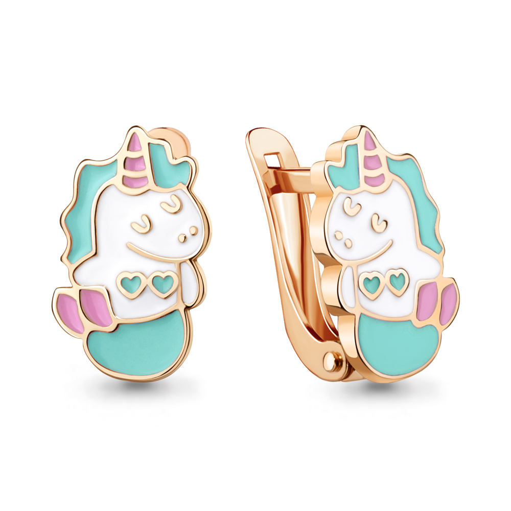

Серьги из серебра с эмалью Aquamarine 34314_925_з, 34314_925_з