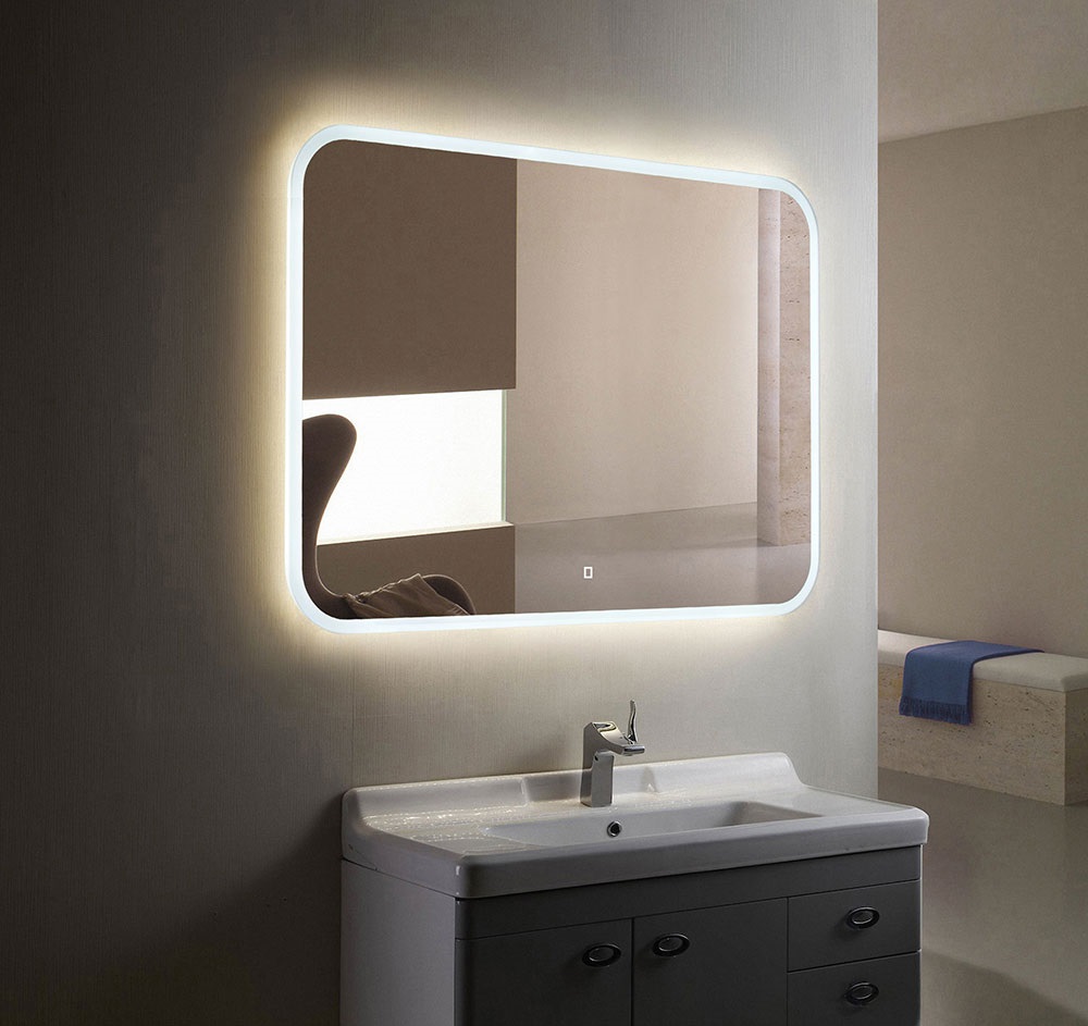зеркальный шкаф для ванной doratiz лофт 70 2712 114 ватан Зеркало с LED подсветкой DORATIZ Ева-VOICE-2 1000х800 2711.945