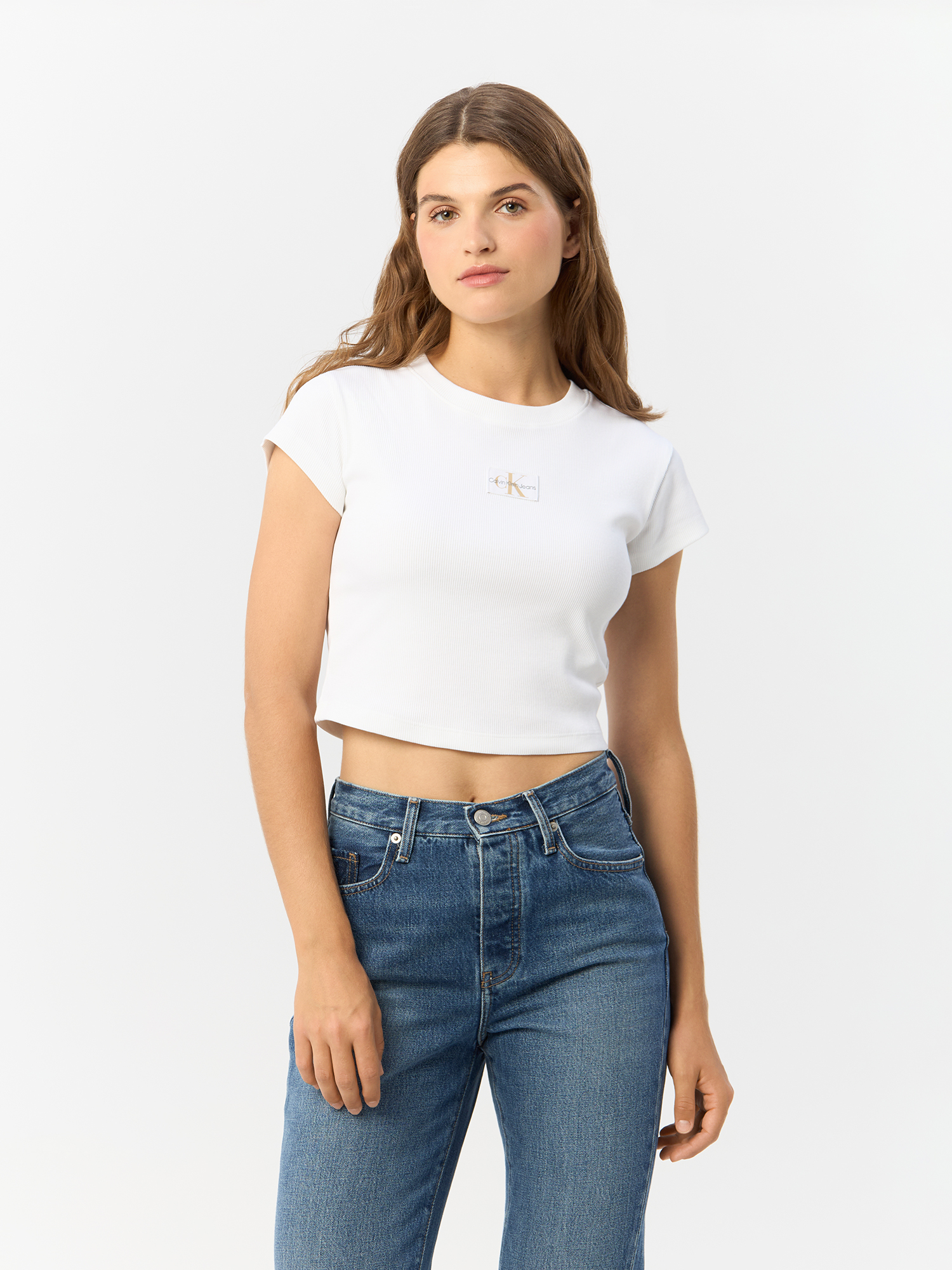 Топ женский Calvin Klein Jeans J20J223552 белый XL 4990₽