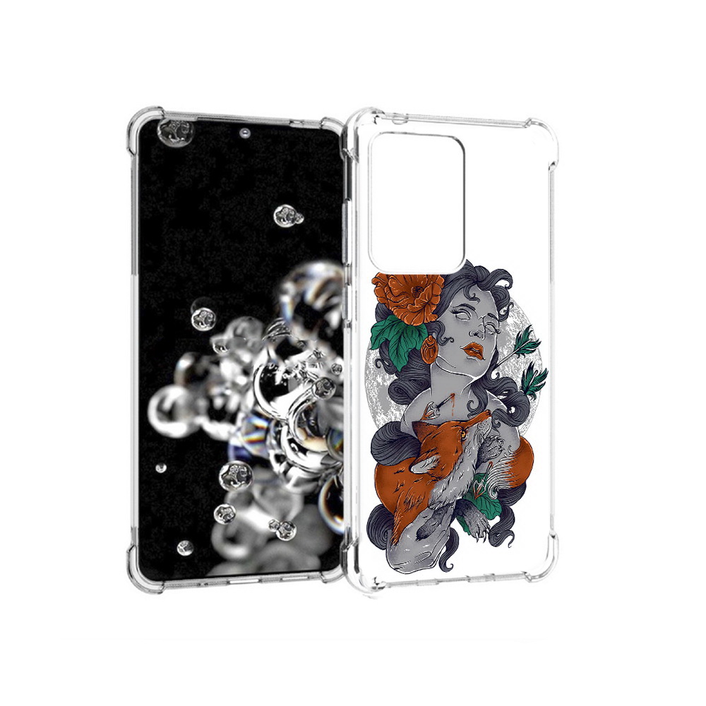 Чехол MyPads Tocco для Samsung Galaxy S20 Ultra темная девушка с лисой (PT144384.494.639)