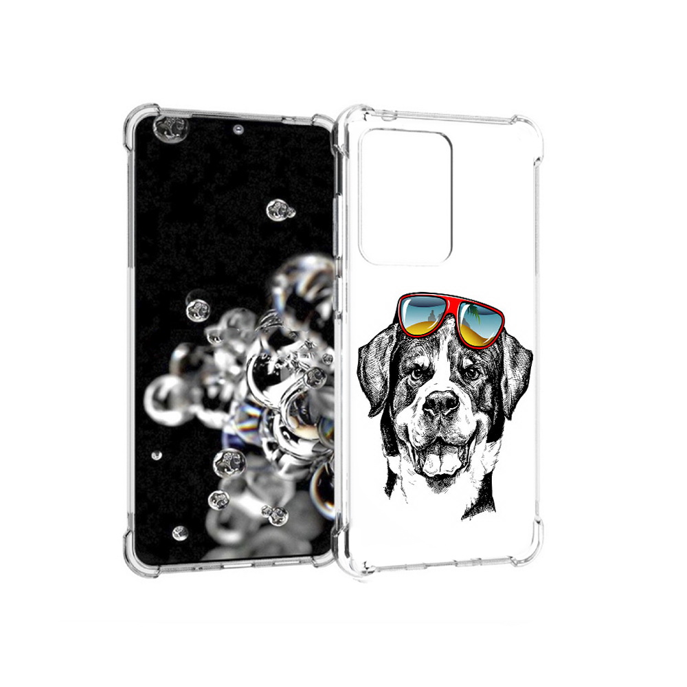 

Чехол MyPads Tocco для Samsung Galaxy S20 Ultra счастливая собака (PT144384.494.631), Прозрачный, Tocco