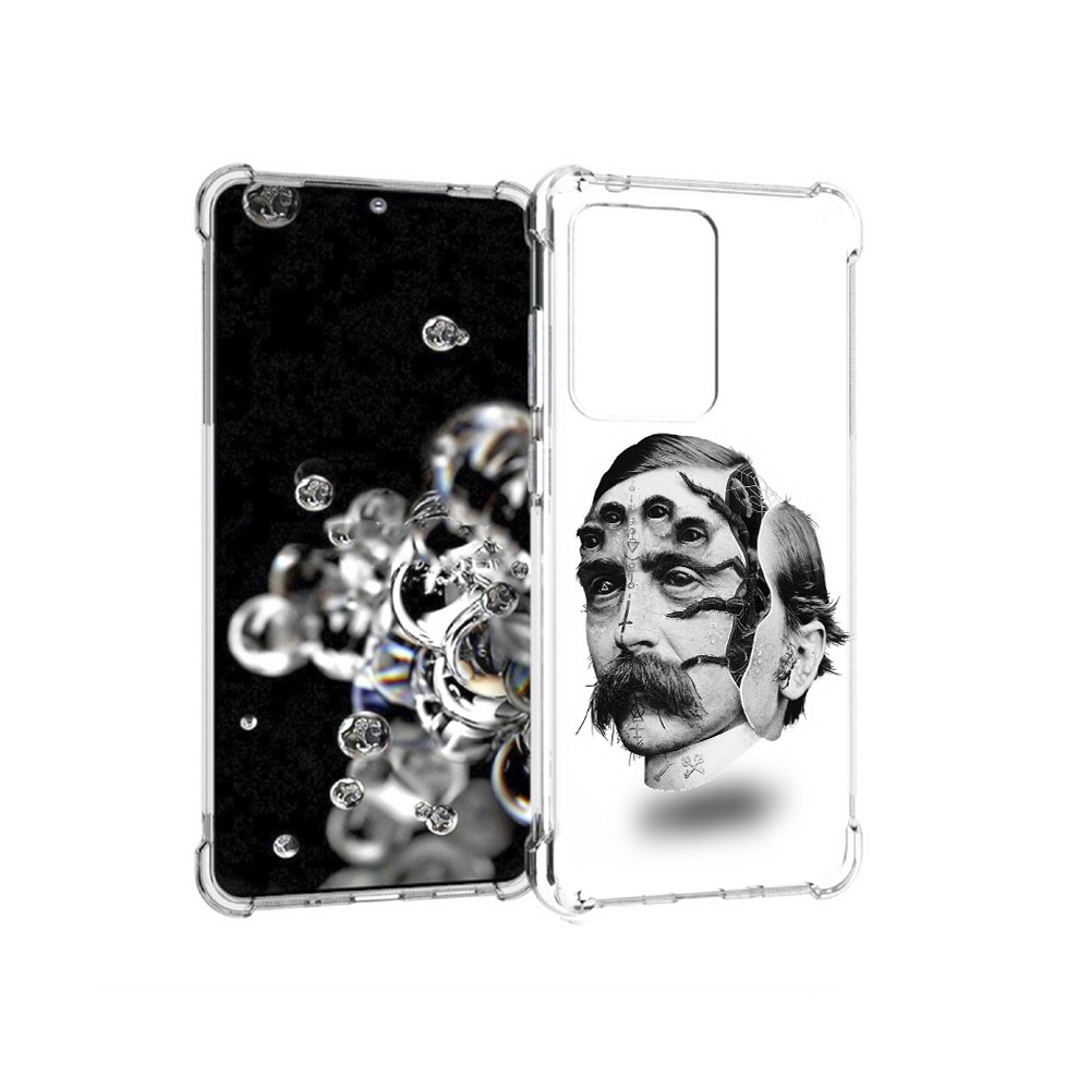 

Чехол MyPads Tocco для Samsung Galaxy S20 Ultra страшное лицо мужчины (PT144384.494.629), Прозрачный, Tocco